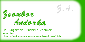 zsombor andorka business card